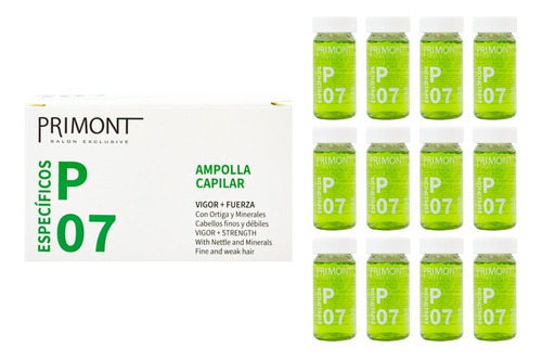 Primont P07 X 12 Ampollas Anti Caída Severa Cabello Débil