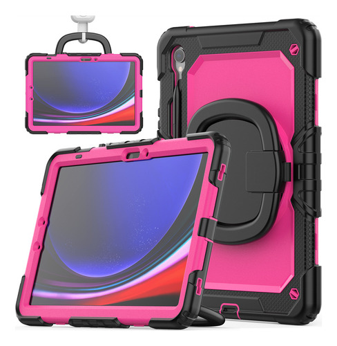 Funda Con Mango Atril Para Galaxy Tab S9/s9 Fe, 11 Pulgadas,