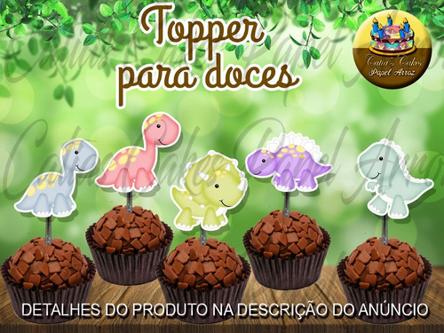 Dinossauros 50 Topper Tags Para Doces Festa Aniversário