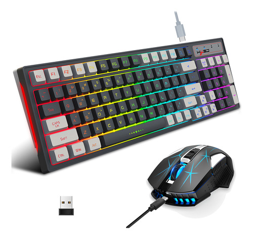 Combinação Com Teclado E Mouse Recarregável L99 Hxsj Mouse G