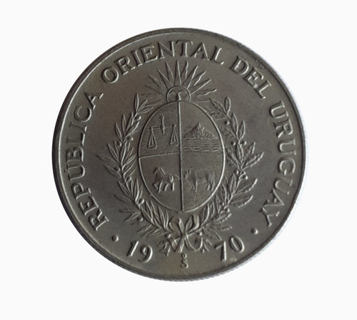 Moneda Uruguay 1970 20 Pesos