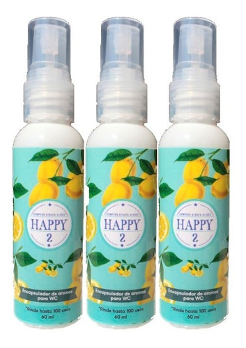 Happy2 Elimina Olores Antes De Sentarte Al Baño Spray 3pz