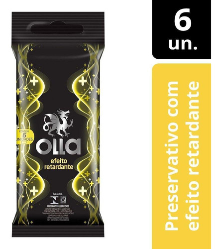 Preservativo Olla Efeito Retardante Camisinhas C/ 6 Un 