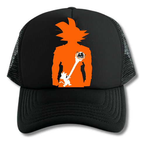 Gorra Trucker Dragon Ball Goku Serie Black And White