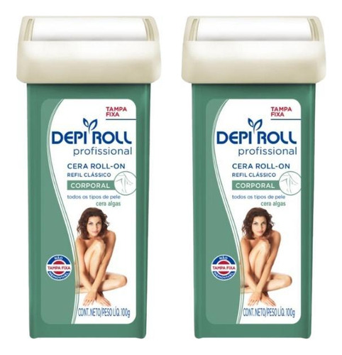 Depilatorio Depiroll Roll-on 100g Algas - Kit Com 2un