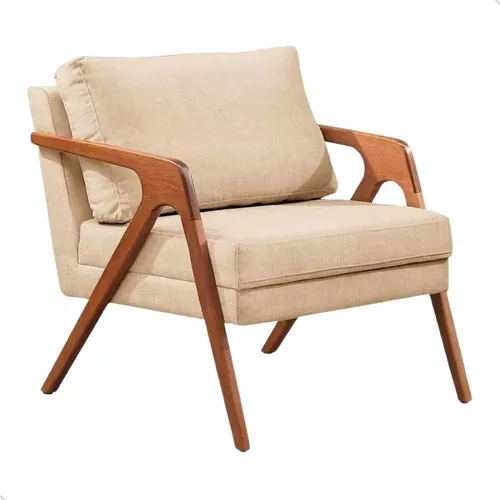 comprar Conjunto 2 Poltrona Decorativa Tecido Linho Frete Grátis