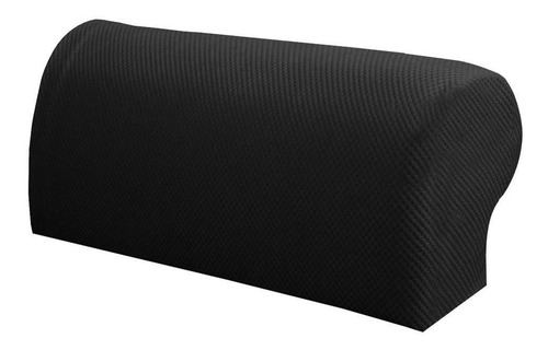 6pcs Negro Silla Elástica Sofá Apoyabrazos Cubre Sillón ,