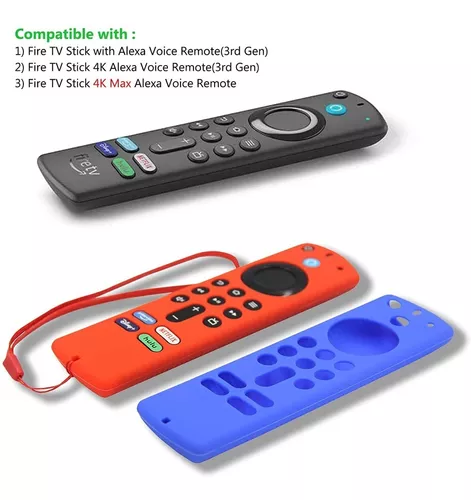 Funda para Mando a Distancia Compatible con Fire TV Stick 4K/ 4K MAX Alexa  Control Remoto de Voz (3ª Gen) - (2pcs, Verde Que Brilla y Turquesa Que no  Brilla) : 