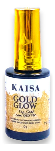 Top Coat Com Glitter Kaisa Gold Glow 9ml - Original