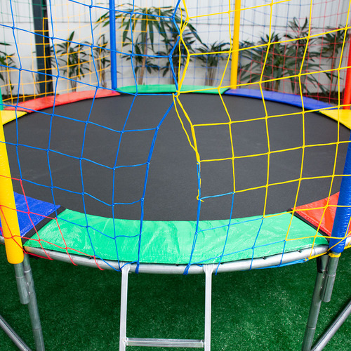 Cama Elástica De 3,05m - Premium Locação Igreja Eventos Lona de salto Preto Proteção de molas Colorido