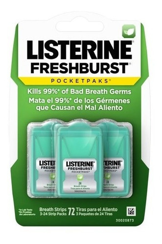 Listerine Laminas To Go Travel Size Freshburst 3 Pack