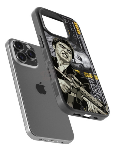 Funda Tony Montana Caracortada Scarface Dolar 100 Negro Negro Iphone 16 Pro Max