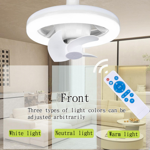 Ventilador De Techo Con Luz, Lámpara De Ventilador