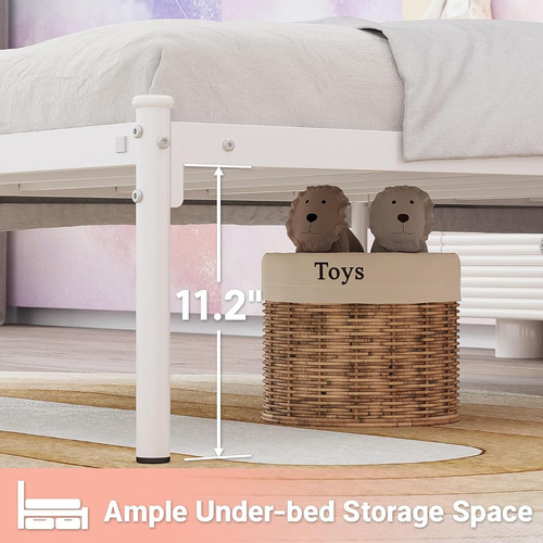 Base De Cama Weeho Individual C/cabecera De Princesa White