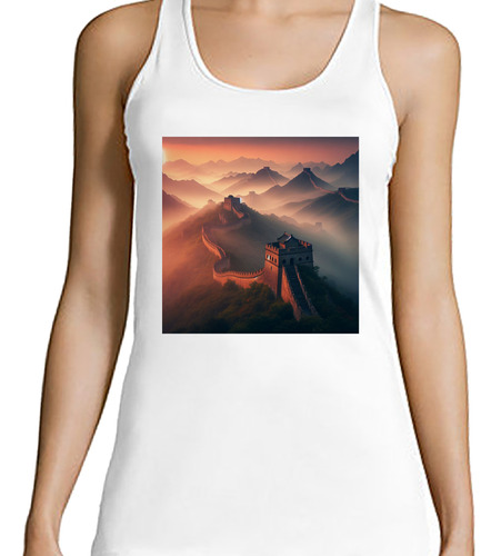 Musculosa Mujer Gran Muralla Histórica Fuerte China M4