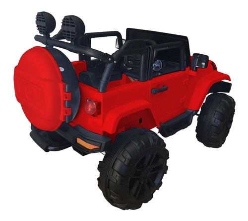 Imagem 3 de 6 de Carro Jipe Elétrico Infantil Vermelho C/ Controle Remoto 12v