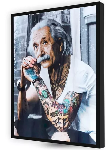 Quadro Decoração Quarto Moderno Albert Einstein Tatuagem