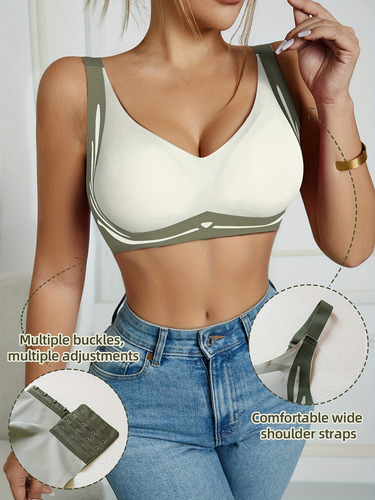 Sqy 4pk Brasier Sujetador Deportivo Push Up Para Mujer