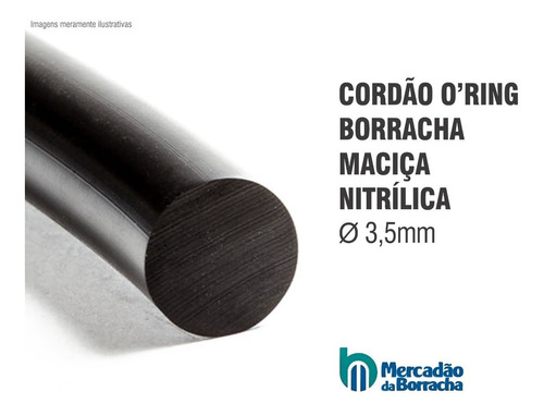 Cordão Borracha Nitrílica Para Oring 3,5mm - 10 Metros