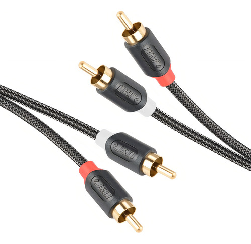 Cable Conexion Audio 2 Rca Macho A Macho | 1,8m / Negro