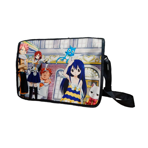 Fairy Tail Mochila Portafolio Natsu Happy