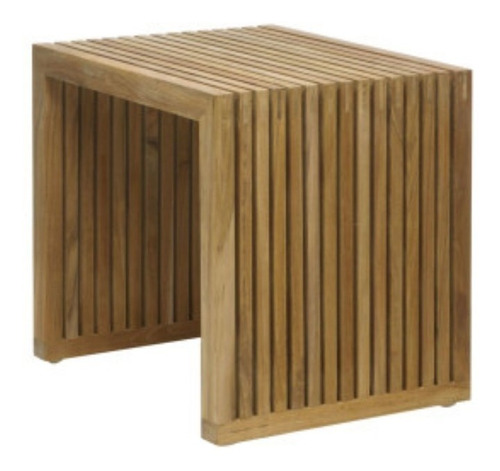 Banco De Baño De Madera De Teca Premium 50x50x50 Cm