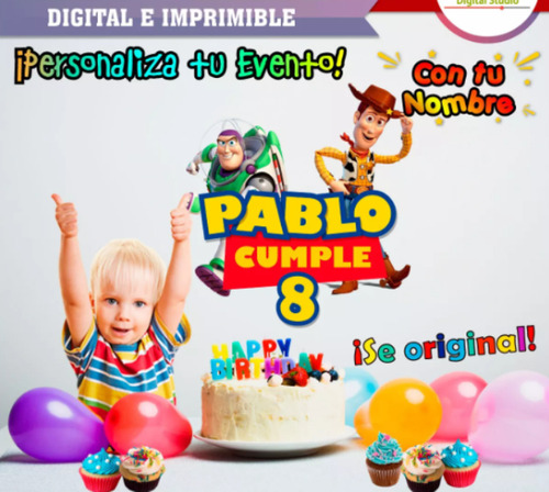 Logo Digital Toy Story Personalizado Con Tu Nombre