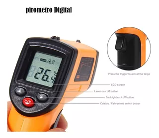 Pirometro Termometro Digital Con Laser