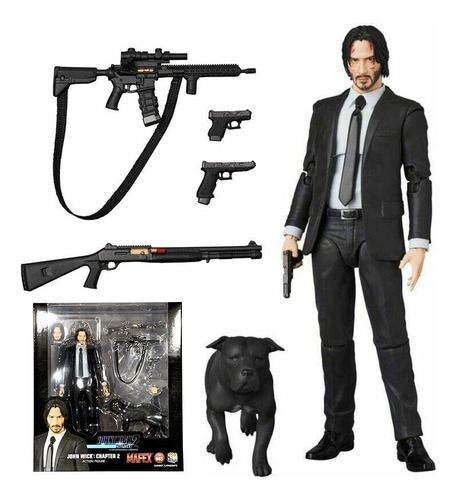 Mafex No. 085 John Wick And His Dog The Killer Figura Juguet