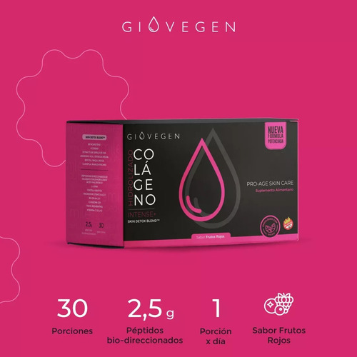 Imagen 3 de 9 de Colágeno Hidrolizado Giovegen Intense Skin Care X 2