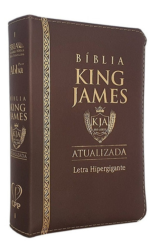Bíblia Sagrada King James Pu Zíper Atualizada Hipergigante