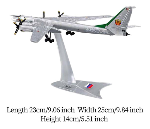 Modelo De Avión Bombardero De Tu-95 A Escala 1:200 Rusia