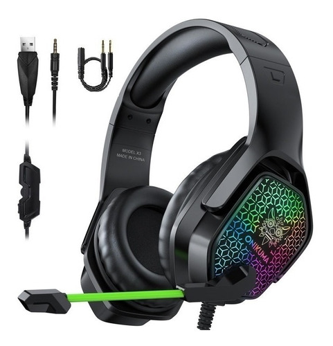 Auriculares Gamer Onikuma X3 Rgb Multiplataforma Pc Ps4 Xbox