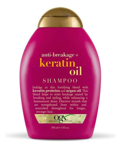 Shampoo Anti Quiebre Con Aceite De Keratina Ogx 385ml