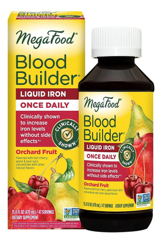 Megafood | Blood Builder Liquid Iron | 15.8fl Oz | 47 Serv