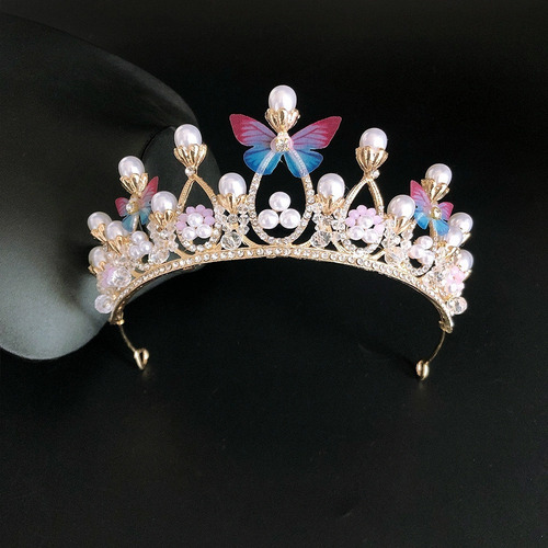 Zy Mariposas Perlas Coronas Reina Niña Boda Tocado Novias