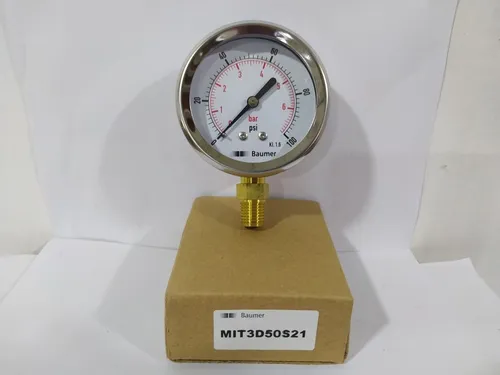 comprar Manómetro De 0-100psi Marca Baumer Dial 2 -1\u002F2 Rosca1\u002F4