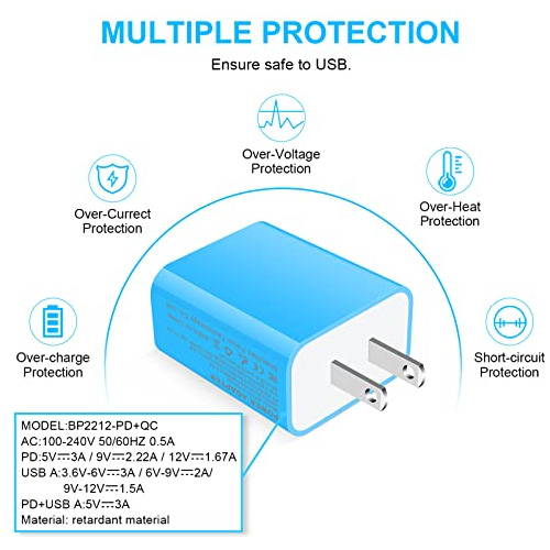 Charger Block Para Samsung Pixel iPhone Galaxy S23 S22 S21 F