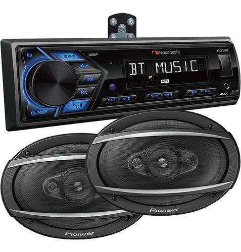 Stereo Nakamichi Bluetooth + Parlantes Pioneer 6x9 Pulgadas 