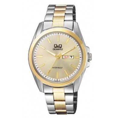 Reloj Q&q De Acero Plateado Y Dorado Para Hombre A190-400y