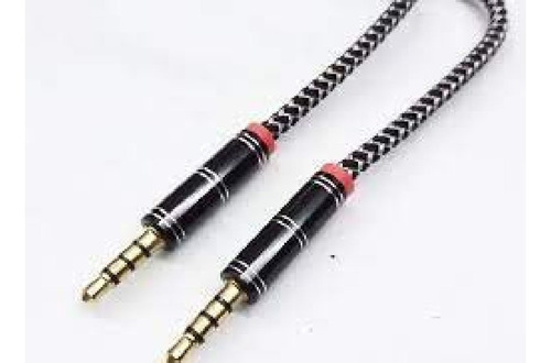 Cable Plug 3.5 Auxiliar 4 Polos Mallado Audio Estereo Sonido