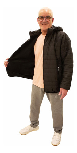 Campera De Hombre Inflable Forrada Con Polar Talles Grandes