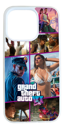 Carcasa Anti Golpes Gta 6 Para iPhone 15 Pro + Mica Lente