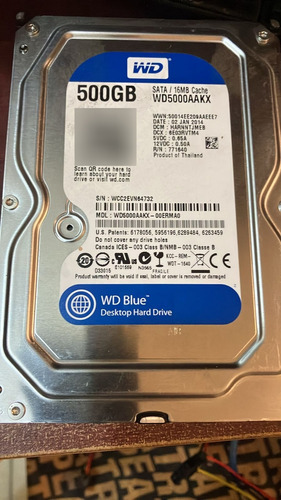  Western Digital Wd5000aakx 500gb 16 Mb Azul Sata 7200 Rpm