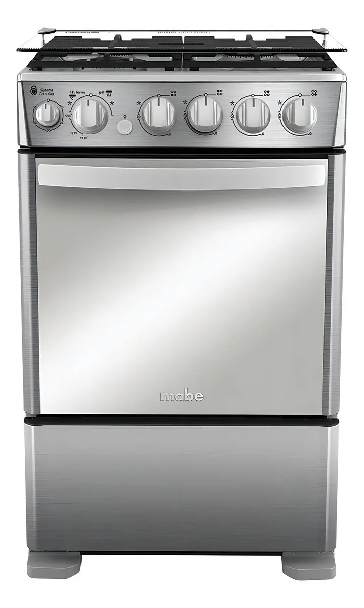 Cocina De Piso A Gas 55cm Inox Mabe Cmc5560fx1 Inox