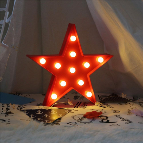 Pooqla Marquesina Con Luz Led En Forma De Estrella, Carpa Il