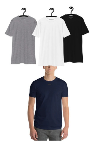 Imagen 1 de 6 de Pack X 3 Remeras - Ruta 40 Lisa - 100% Algodón
