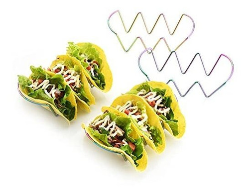 Taco Holders Stand Titanium Plated- Premium Quality Taco Pla