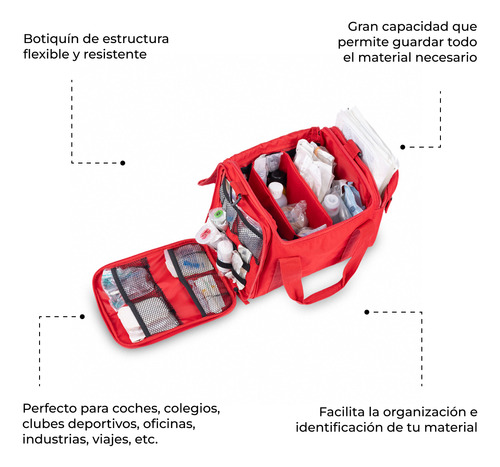 Botiquín Primeros Auxilios De Gran Capacidad Equipado Elite