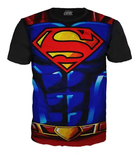 Superman - Camiseta de manga larga para hombre, diseño con logo clásico  envejecido